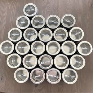 Stainless Steel Magnetic Spice Jar Collection